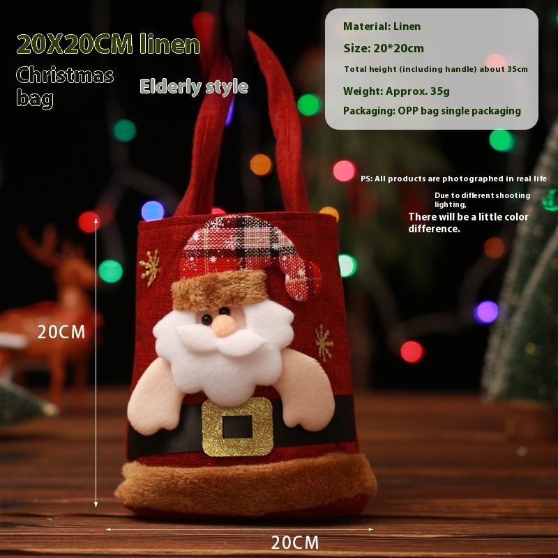 Christmas Candy Gift Tote Bag For Kids Funny Creative Santa Claus Elk Snowman Bear Handbag Small Christmas Tree Decoration Bags Christmas Candy Gift Tote Bag For Kids Funny Creative Santa Claus Elk Snowman Bear Handbag Small Christmas Tree Decoration Bags